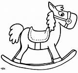 Rocking Horse Coloring Pages Sketchite sketch template
