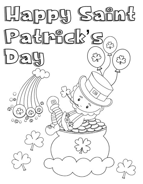 printable st patricks day coloring pages  designs
