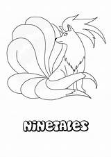 Coloring Pages Nine Tails Ninetales Color Printable Getcolorings sketch template