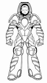 Bad Heromachine Guy Badguy Armor Coloring Color Txt sketch template