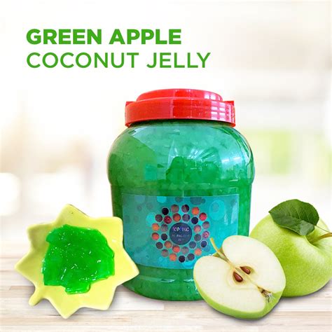green apple coconut jelly boba planet
