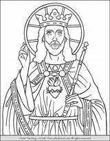 Christ King Coloring Pages Catholic Mass Drawing Jesus Printable Sunday Thecatholickid Colouring Kids Color Sheets Feast Saint Colorings Getcolorings Getdrawings sketch template