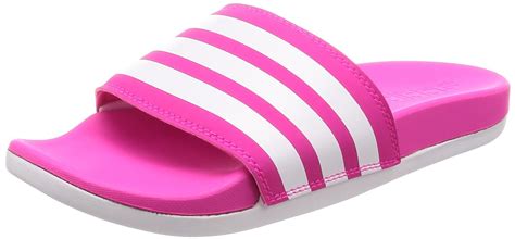adidas adilette cloudfoam  stripes womens  pink shock pinkftwr whiteshock pink