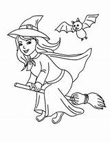 Coloring Witch Pages Preschool Printable Kids Cute Witches Halloween Little Letscolorit Color Kindergarten Worksheets Teachers Parents Lot Has Getcolorings sketch template
