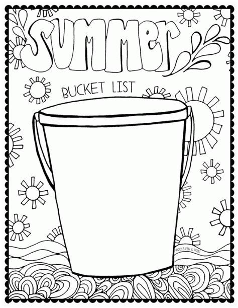 bucket coloring page coloring home