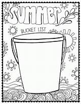 Bucket Summer List Coloring Pages Clipart Pail Printable Drawing Clip Therapy Scribd Writing Post Library End Lists Activities Speech sketch template