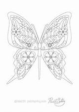 Pages Coloring Adult Butterfly Animals Printable Kids Mandala Insect Crewel Embroidery Book sketch template