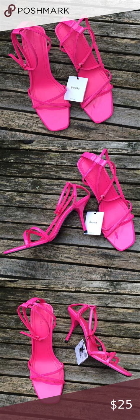 zara bershka neon pink sandals size  pink sandals shoe goo zara