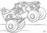 Coloring Monster Jam Truck Zombie Print sketch template