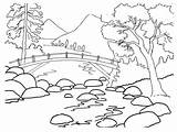 Coloring Fall Pages Scene Landscape Getdrawings Printable sketch template