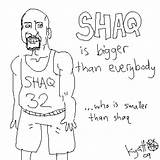 Shaquille Oneal Shaq sketch template