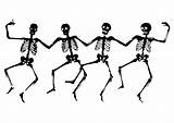 Dancing Skeletons Coloring Printable Pages Large sketch template