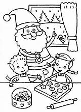 Coloring Christmas Cookie Cookies Pages Baking Kids Chocolate Chip Santa Claus Printable Color Getcolorings Sheets sketch template