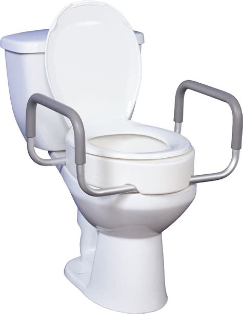 drive medical premium raised toilet seat  removable arms