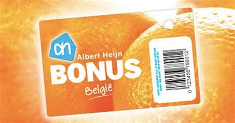 de nieuwe bonuskaart van albert heijn gepersonaliseerd en belgisch gondola