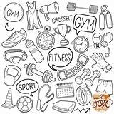 Doodle Gym Crossfit Sport Clipart Sketch Fitness Doodles Coloring Icons Healthy Icon Journal Bullet Drawings Bodybuild Tools Artwork Vector Etsy sketch template