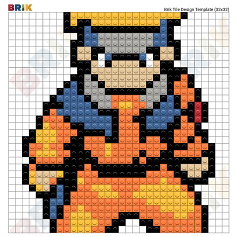 anime pixel art  grid