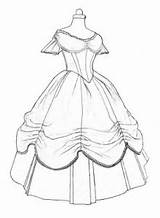Gown Victorian Dress Ballroom Drawing Patterns Ball Simple Dresses Drawings Fashion Vintage Women Pattern Costume Paintingvalley Gowns Little Demi Style sketch template