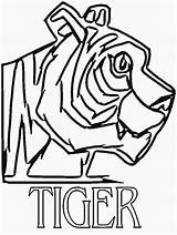 Coloring Pages Tiger Tigers Detroit Animals Printable Color Face Logo Realistic Kids Clipart Print Library Cliparts Printabletemplates Sheets Books Advertisement sketch template