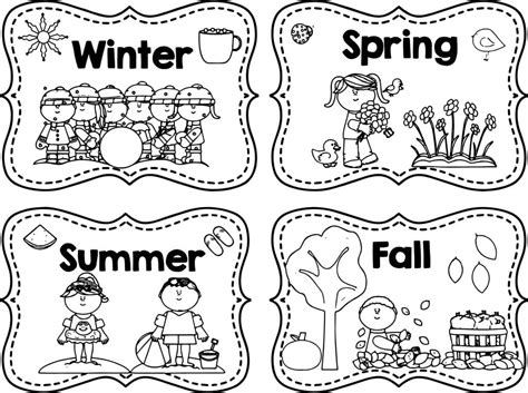 winter spring summer fall coloring page wecoloringpagecom