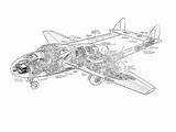 Havilland T11 Cutaway sketch template