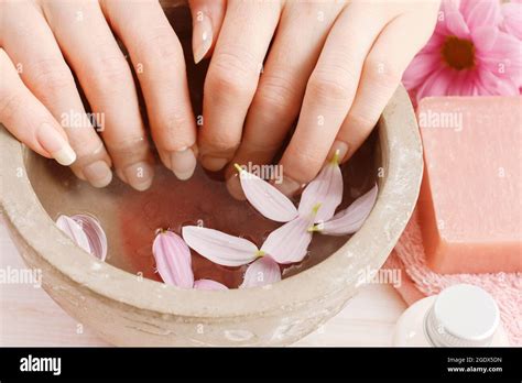 home nail spa relax time stock photo alamy
