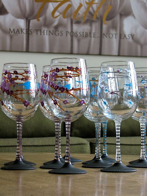Hand Painted Chalkboard Wine Glasses From Chic Chalk Designs Chalk