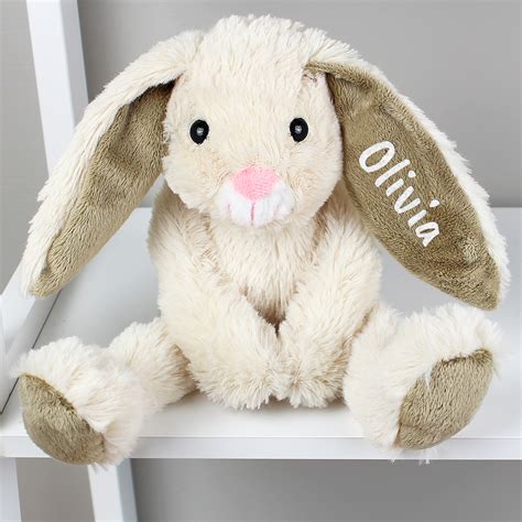 personalised bunny soft toy personalised kids gifts  helenas house