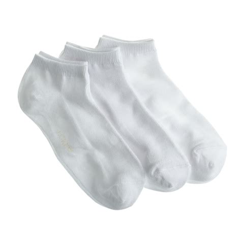 j crew ankle socks three pack in white lyst