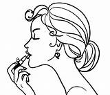 Coloring Pages Makeup Fashion Star Color Print Girls Make sketch template