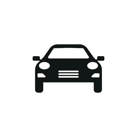 car vector icon isolated simple view front logo illustration sign