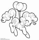 Pony Coloring Pages Little Pie Pinkie Mlp Baby Printable Horse Balloons Printables Lcibos Sheets Choose Board sketch template