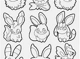 Eevee Coloring Evolutions Pages Pokemon Printable Color Getcolorings Pag Print Getdrawings sketch template