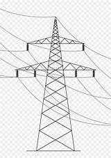 Drawing Electric Line Power Clipart Electricity Transmission Electrical Tower Transformer Pole Overhead Svg Lines Angle Cliparts Clip Wires Cable Triangle sketch template
