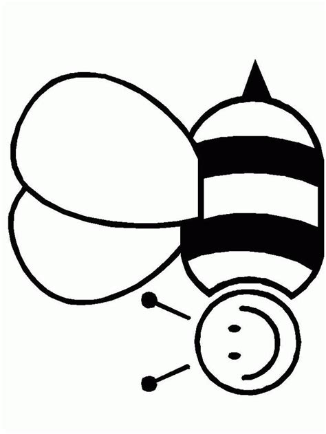 bee colouring clipart