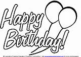 Happy Birthday Coloring Pages Kids Color Printable sketch template
