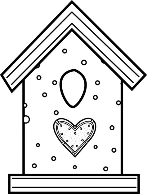 birdhouse coloring page coloring home