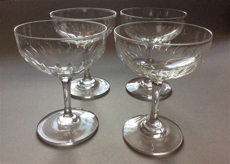 a set of four victorian champagne glasses c 1890 540024