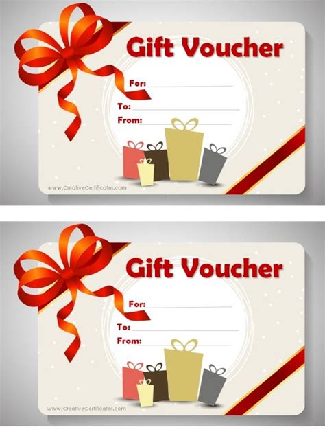 Free Printable T Voucher Template Birthday Card For