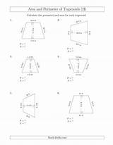 Perimeter Trapezoids Isosceles Calculating Drills sketch template