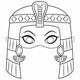 Cleopatra Maschera Supercoloring Masks Egitto Egizia Egizi Egiziana Egiziano Maschere Antico Lavoretti Compleanno Sugli Pharaoh Headdress Facile Egizie Cartina Antica sketch template