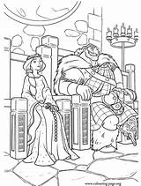 Coloring King Queen Throne Brave Kings Colouring Queens Pages Fergus Elinor Drawing Sitting Disney Merida Printable Were Room Book Popular sketch template