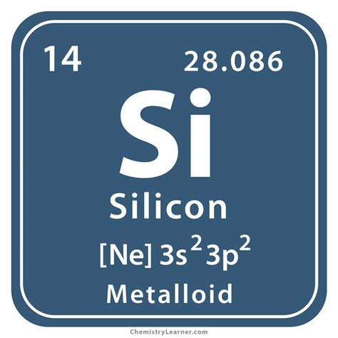 silicon facts symbol discovery properties common
