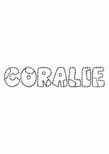 Coralie Coloriages Prenoms Prénoms sketch template