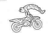 Coloring Pages Motorcycle Motocross Trick Color Makes Guy Books sketch template