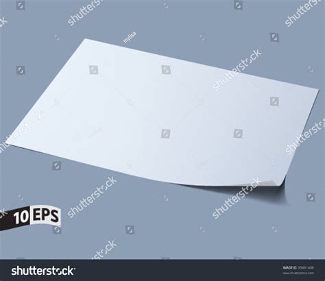 blank sheet  paper paper page  curl vector