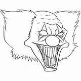 Clown Creepy sketch template