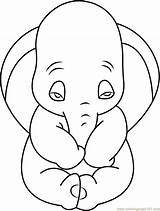 Dumbo Sad Coloring Baby Pages Elephant Cartoon Getdrawings Printable Kids Coloringpages101 Drawing Getcolorings Color sketch template