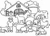 Colorir Fazenda Fazendinha Granja Colouring Fofa Svg Barnyard Crianças Kittens Atividade Vão sketch template
