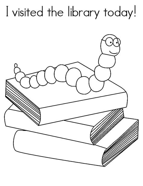 visited  library today coloring pages  print